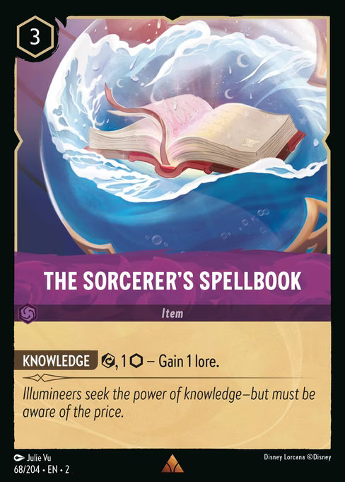 The Sorcerer's Spellbook Disney Lorcana card