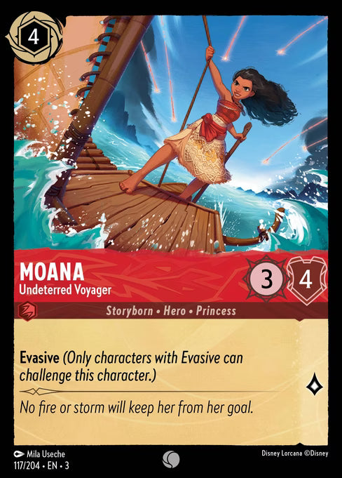 Moana - Undeterred Voyager Disney Lorcana card