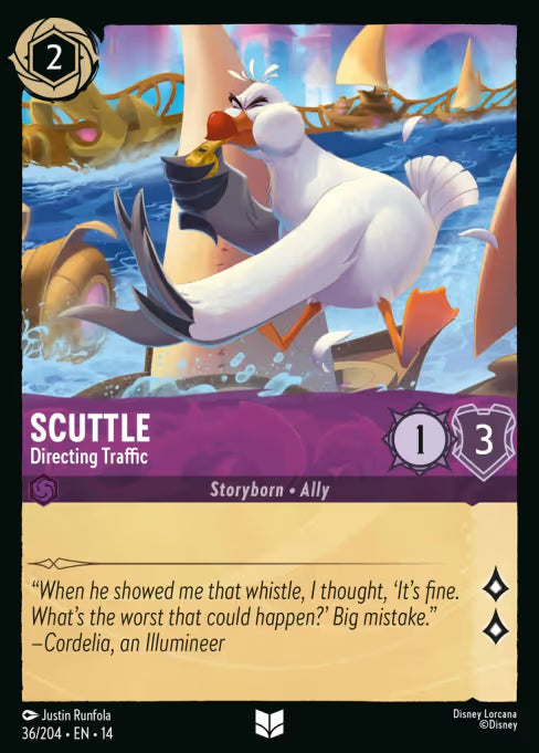 Scuttle - Directing Traffic Disney Lorcana card