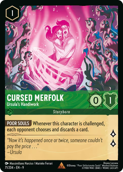 Cursed Merfolk - Ursula's Handiwork Disney Lorcana card
