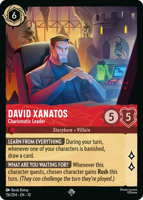 David Xanatos - Charismatic Leader Disney Lorcana card
