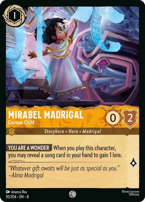 Mirabel Madrigal - Curious Child Disney Lorcana card
