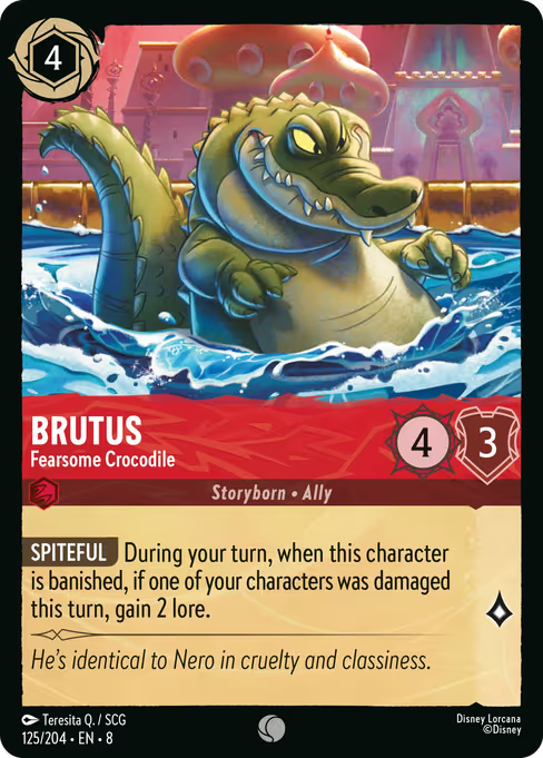 Brutus - Fearsome Crocodile Disney Lorcana card
