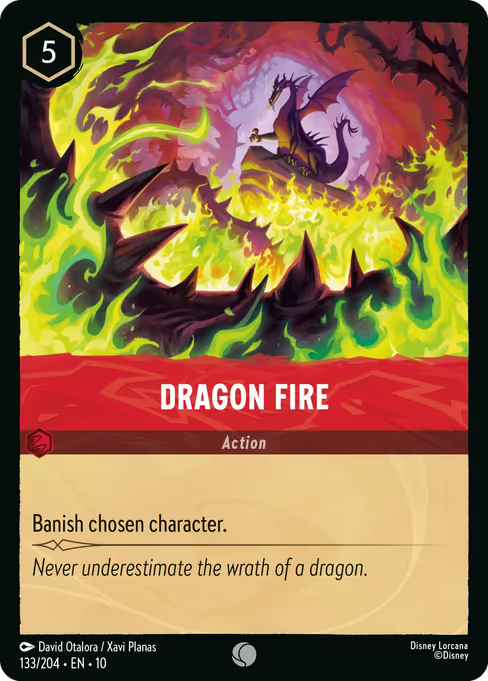 Dragon Fire Disney Lorcana card