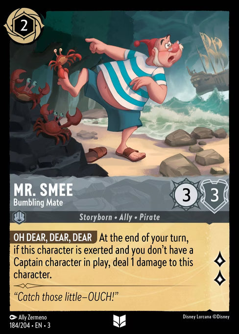 Mr. Smee - Bumbling Mate Disney Lorcana card