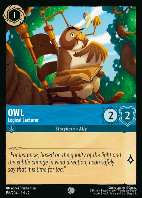 Owl - Logical Lecturer Disney Lorcana card