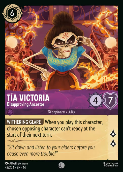 Tia Victoria - Disapproving Ancestor Disney Lorcana card
