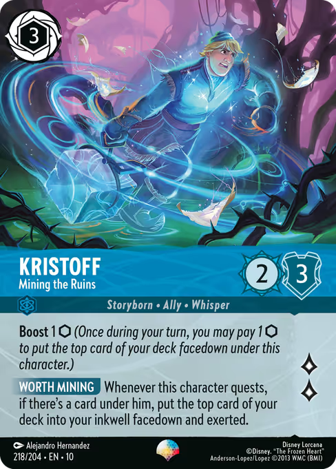 Kristoff - Mining the Ruins Disney Lorcana card