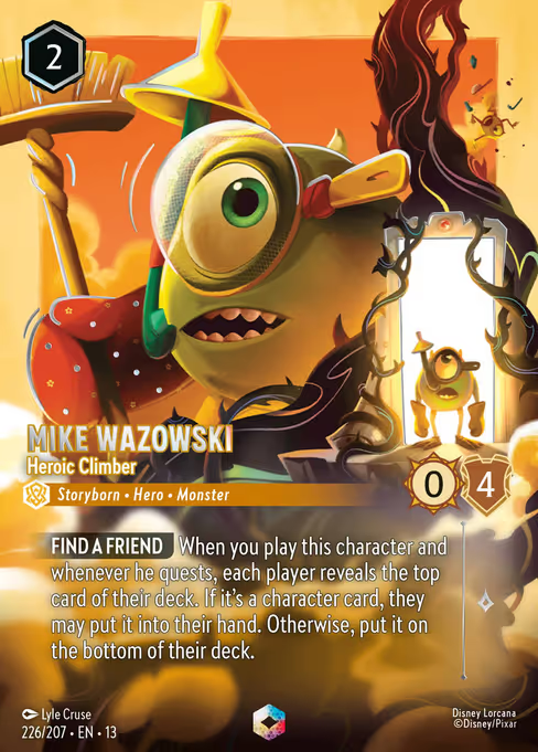 Mike Wazowski - Heroic Climber Disney Lorcana card