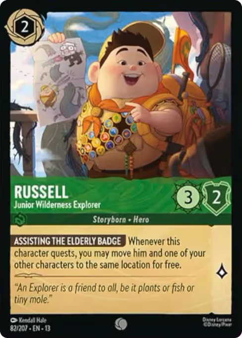 Russell - Junior Wilderness Explorer Disney Lorcana card