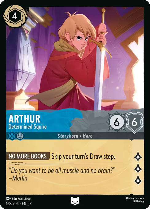 Arthur - Determined Squire Disney Lorcana card