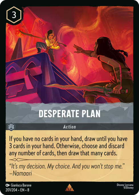 Desperate Plan Disney Lorcana card