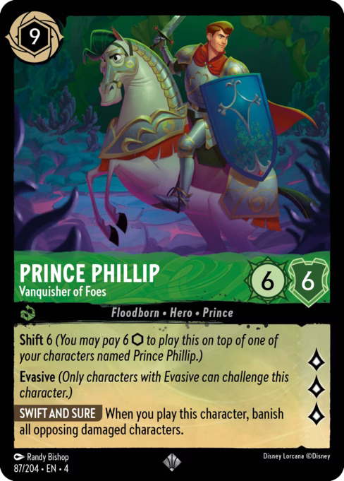 Prince Phillip - Vanquisher of Foes Disney Lorcana card