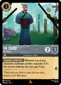 Fa Zhou - War Hero Disney Lorcana card