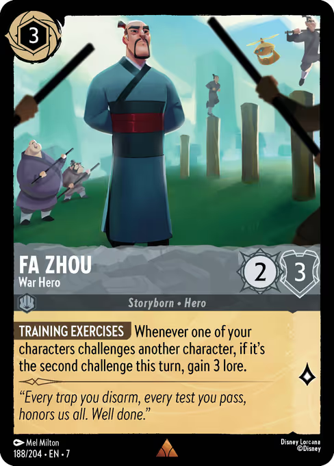 Fa Zhou - War Hero Disney Lorcana card