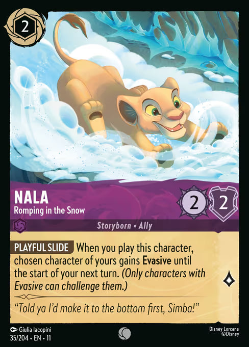Nala - Romping in the Snow Disney Lorcana card