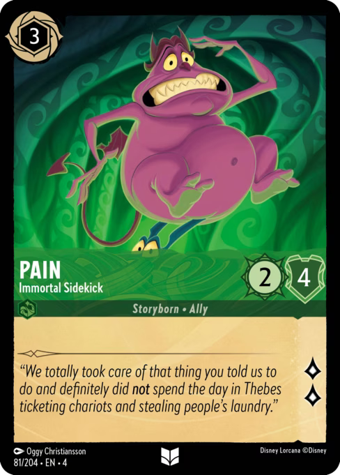 Pain - Immortal Sidekick Disney Lorcana card