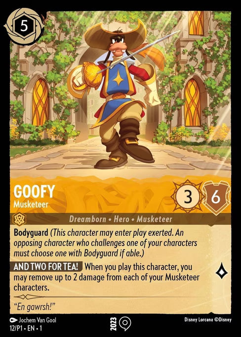 Goofy - Musketeer Disney Lorcana card