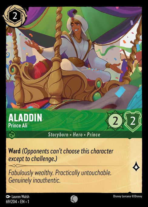 Aladdin - Prince Ali Disney Lorcana card