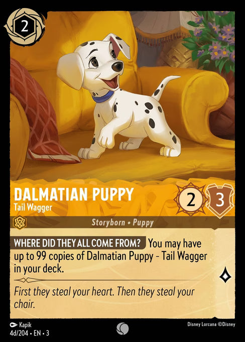 Dalmatian Puppy - Tail Wagger Disney Lorcana card