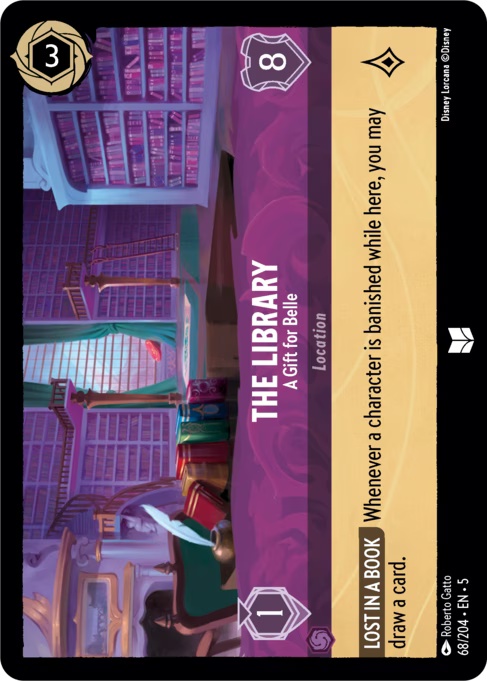 The Library - A Gift for Belle Disney Lorcana card