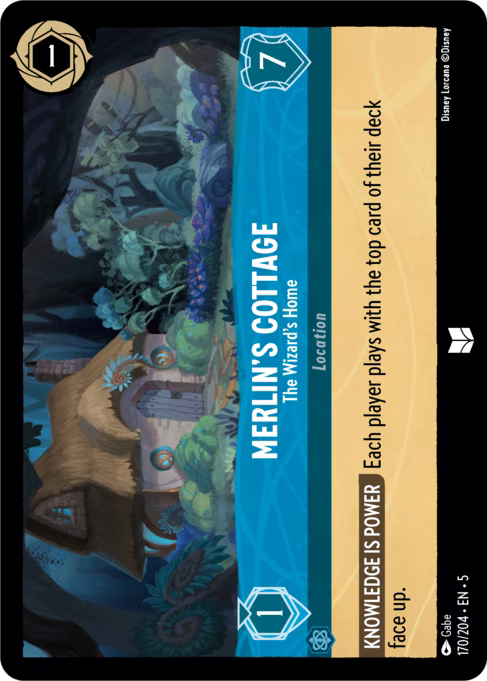 Merlin's Cottage - The Wizard's Home Disney Lorcana card
