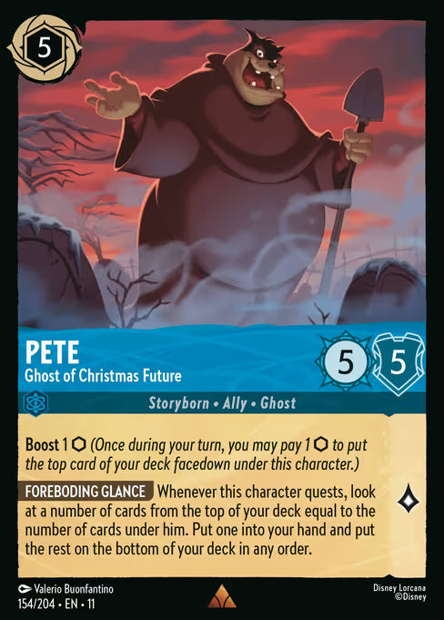 Pete - Ghost of Christmas Future Disney Lorcana card