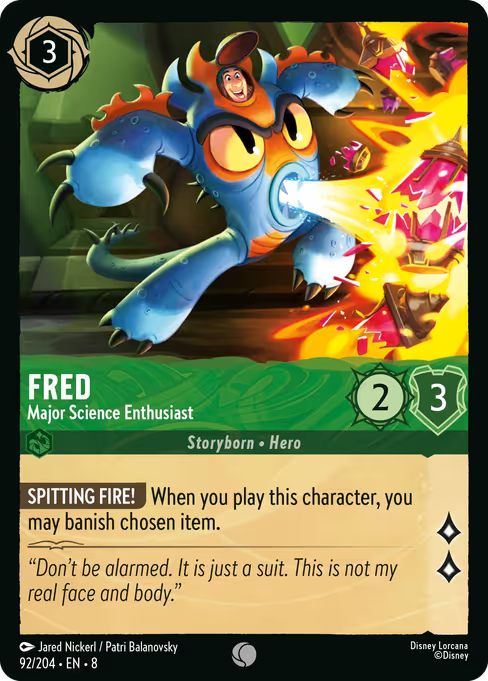 Fred - Major Science Enthusiast Disney Lorcana card