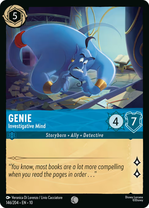 Genie - Investigative Mind Disney Lorcana card