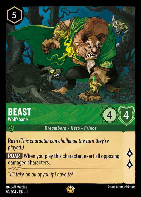 Beast - Wolfsbane Disney Lorcana card