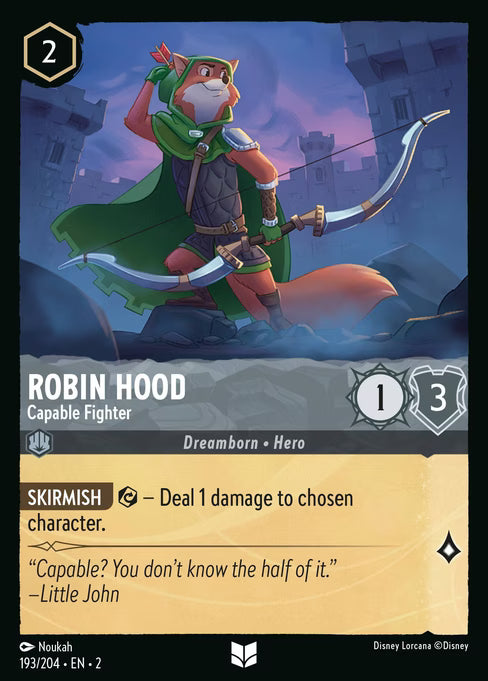Robin Hood - Capable Fighter Disney Lorcana card