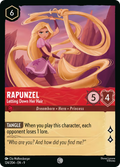 Rapunzel - Letting Down Her Hair Disney Lorcana card