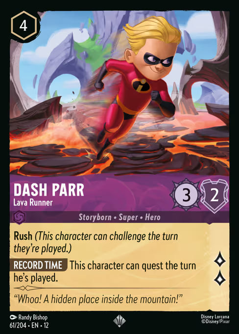Dash Parr - Lava Runner Disney Lorcana card