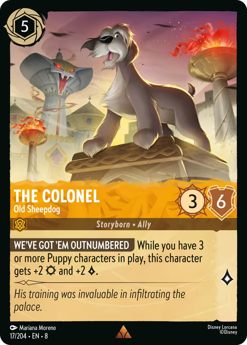 The Colonel - Old Sheepdog Disney Lorcana card