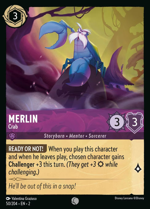 Merlin - Crab Disney Lorcana card