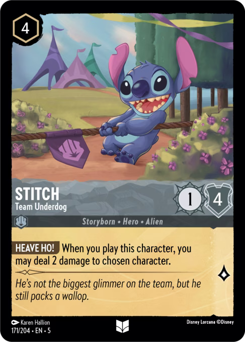 Stitch - Team Underdog Disney Lorcana card