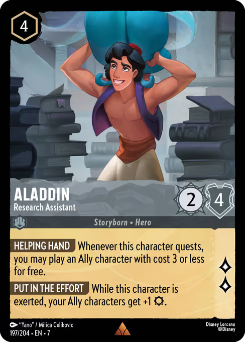 Aladdin - Research Assistant Disney Lorcana card