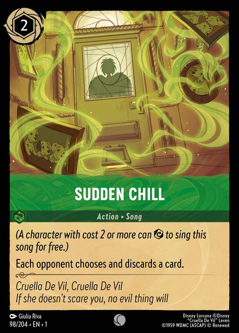 Sudden Chill Disney Lorcana card