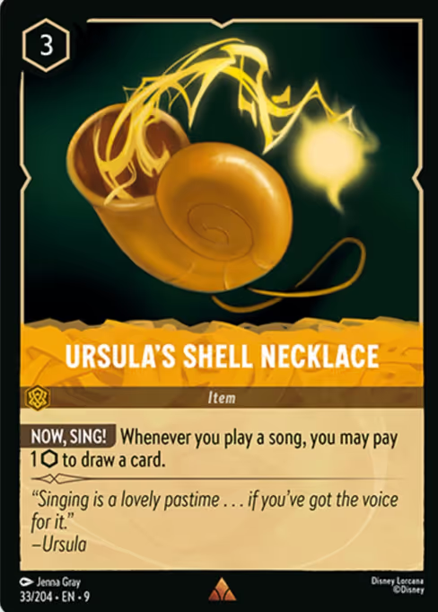 Ursula's Shell Necklace Disney Lorcana card