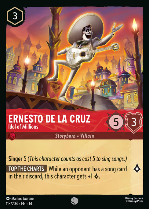 Ernesto de la Cruz - Idol of Millions Disney Lorcana card
