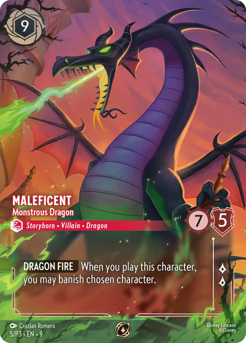 Maleficent - Monstrous Dragon Disney Lorcana card