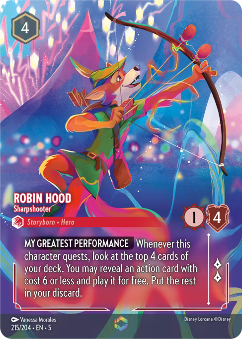 Robin Hood - Sharpshooter Disney Lorcana card