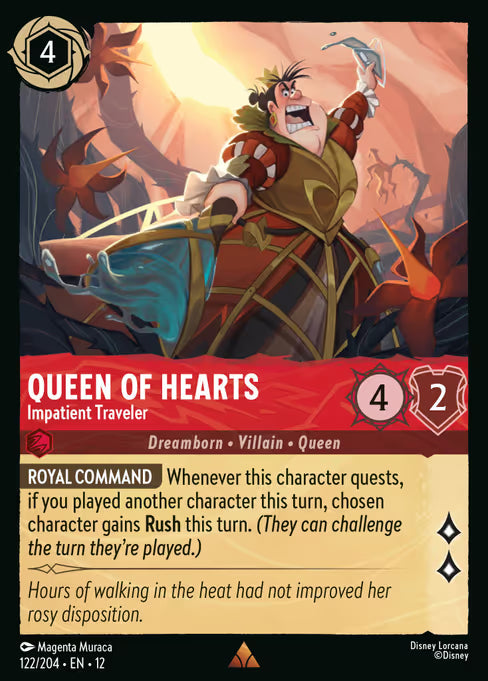 Queen of Hearts - Impatient Traveler Disney Lorcana card