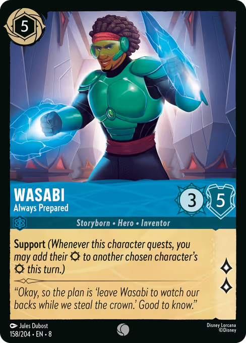 Wasabi - Always Prepared Disney Lorcana card