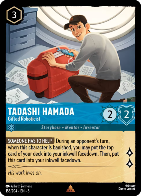 Tadashi Hamada - Gifted Roboticist Disney Lorcana card