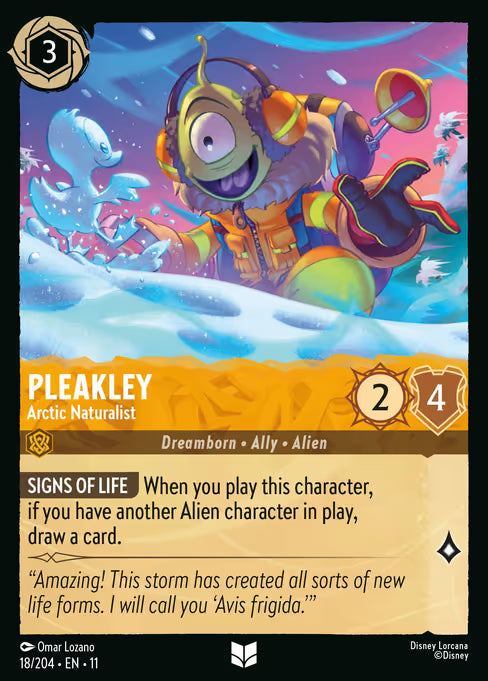 Pleakley - Arctic Naturalist Disney Lorcana card