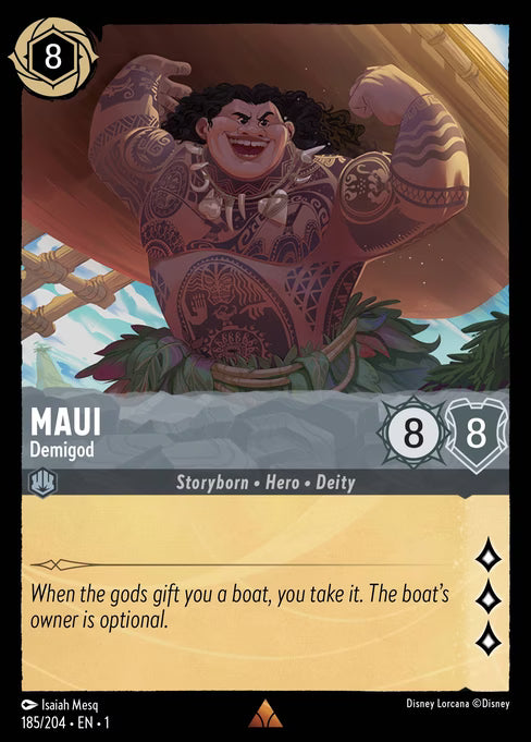Maui - Demigod Disney Lorcana card