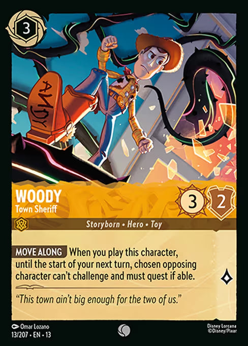 Woody - Town Sheriff Disney Lorcana card