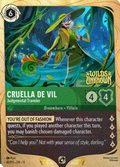 Cruella De Vil - Judgmental Traveler Disney Lorcana card