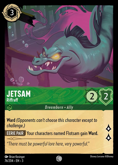 Jetsam - Riffraff Disney Lorcana card